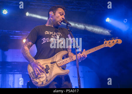 June 25, 2018 - Milan, Italy-June 25, 2018: Rise Against punk rock band from Chicago performs live in Milan Credit: Stefano Guidi/ZUMA Wire/Alamy Live News Stock Photo