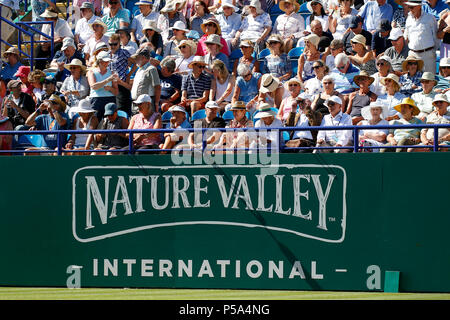 Devonshire Park, Eastbourne, UK. 26th June, 2018. Nature Valley International Tennis; Tennis fans enjoy another sunny day Credit: Action Plus Sports/Alamy Live News Stock Photo