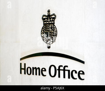 Home Office sign in front of Government Building, London Stock Photo