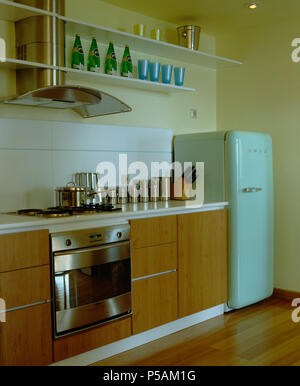 light blue smeg fridge