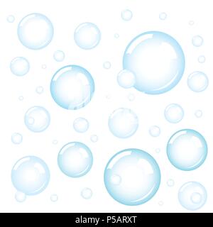 Grungy design element. Soap bubbles seamless pattern Stock Vector