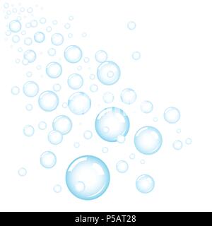 Grungy design element. Soap bubbles seamless pattern Stock Vector