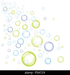 Grungy design element. Soap bubbles seamless pattern Stock Vector