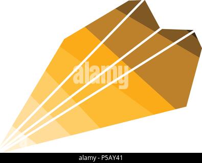 Paper plane icon. Flat color design. Vector illustration. Stock Vector