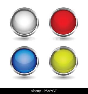 button set Stock Vector