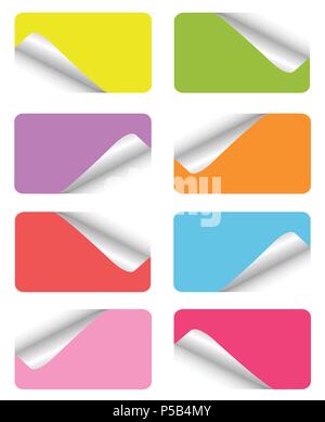 set of blank stickers Stock Vector
