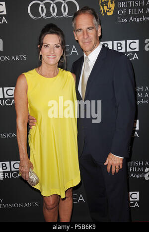 Scott Bakula, Chelsea Field  at the BAFTA Los Angeles 2013 at the SLS Hotel In Los Angeles.Scott Bakula, Chelsea Field 181 ------------- Red Carpet Event, Vertical, USA, Film Industry, Celebrities,  Photography, Bestof, Arts Culture and Entertainment, Topix Celebrities fashion /  Vertical, Best of, Event in Hollywood Life - California,  Red Carpet and backstage, USA, Film Industry, Celebrities,  movie celebrities, TV celebrities, Music celebrities, Photography, Bestof, Arts Culture and Entertainment,  Topix, vertical,  family from from the year , 2013, inquiry tsuni@Gamma-USA.com Husband and w Stock Photo