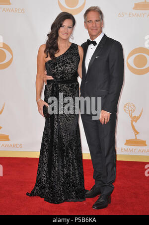 Scott Bakula, Chelsea Field arriving at the 65th Primetime Emmy Awards at the Nokia Theatre in Los Angeles.Scott Bakula, Chelsea Field ------------- Red Carpet Event, Vertical, USA, Film Industry, Celebrities,  Photography, Bestof, Arts Culture and Entertainment, Topix Celebrities fashion /  Vertical, Best of, Event in Hollywood Life - California,  Red Carpet and backstage, USA, Film Industry, Celebrities,  movie celebrities, TV celebrities, Music celebrities, Photography, Bestof, Arts Culture and Entertainment,  Topix, vertical,  family from from the year , 2013, inquiry tsuni@Gamma-USA.com H Stock Photo