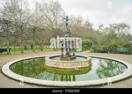 Huntress Fountain in Hyde Park at London, United Kingdom Stock Photo