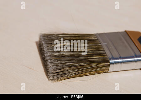 brush to cover the bristles close-up. Stock Photo
