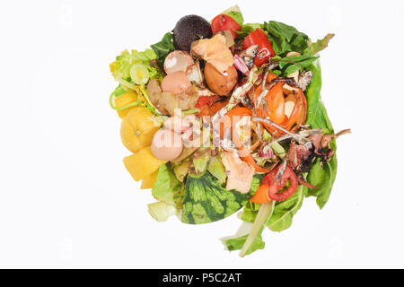 compost on white bacground Stock Photo