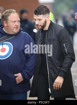 Celebrities take part in Sellebrity Soccer at Sheffield Wednesday Football Club, to raise funds for Ivy-Louise to fight Neuroblastoma for her trip to America for Treatment.  Featuring: Jay Hutton Where: Sheffield, United Kingdom When: 25 May 2018 Credit: WENN.com Stock Photo