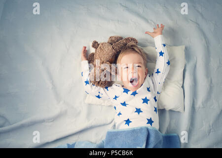 One year old baby crying Stock Photo