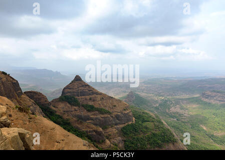 Beautiful View of Lonavala Mountain in summer days Stock Photo