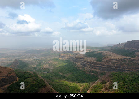 Beautiful View of Lonavala Mountain in summer days Stock Photo