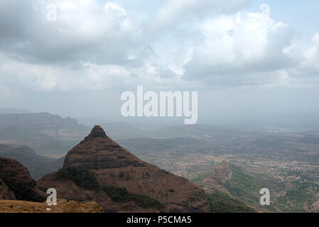 Beautiful View of Lonavala Mountain in summer days Stock Photo