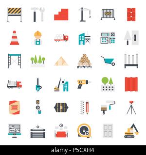 construction icon, isolated on white background Stock Vector