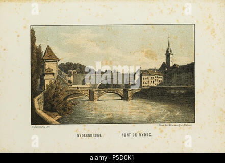N/A. Français : Livre: 'Souvenirs de Berne', Pont de Nydec Deutsch: Buch: 'Souvenirs de Berne', Nydeckbrüke . 1854. Kümmerly, Adrian 322 CH-NB-Souvenirs de Berne-nbdig-18065-page011 Stock Photo