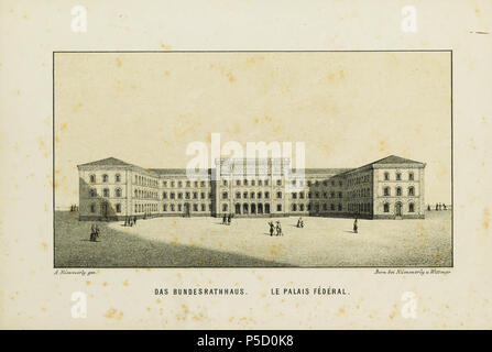 N/A. Français : Livre: 'Souvenirs de Berne', Le palais fédérale Deutsch: Buch: 'Souvenirs de Berne', Das Bundesrathhaus . 1854. Kümmerly, Adrian 322 CH-NB-Souvenirs de Berne-nbdig-18065-page019 Stock Photo