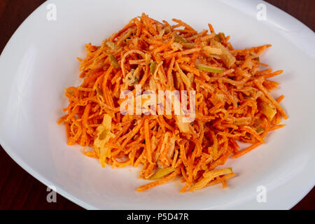 Salad with carrot and sweet apple Stock Photo