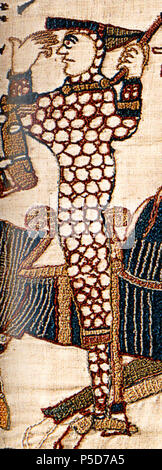 Scene 4 of the Bayeux Tapestry depicts the Battle of Hastings in 1066 ...