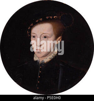 Edward VI (1537-1553), King of England  *oil on panel  *diam. 17.5 cm  *1550 495 Edward VI (1537-1553), King of England, after William Scrots Stock Photo