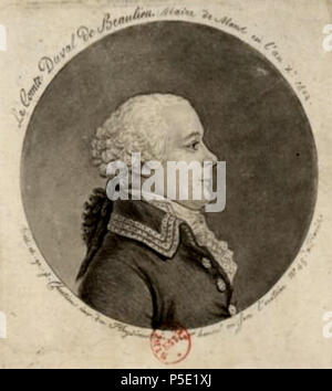 N/A. English: Le Comte Duval de Beaulieu, maire de Mons . 1802. Gilles-Louis Chrétien 487 Duval-b Stock Photo