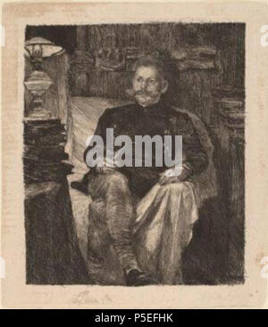 N/A. Deutsch: Albert Welti: Franz Rose in seinem Arbeitszimmer. before 1912. Albert Welti 74 Albert Welti Franz Rose in seinem Arbeitszimmer Stock Photo