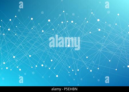 Geometrical modern background of flying triangles. Connected triangles. Plexus. Backdrop for your design. Vector illustration. EPS 10 Stock Vector