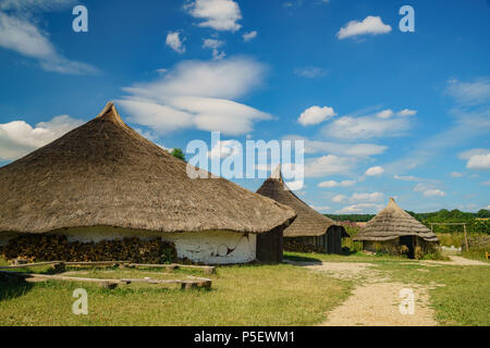 The educational Butser Ancient Farm at Waterlooville, United Kingdom Stock Photo