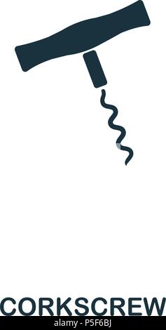 Corkscrew icon. Line style icon design. UI. Illustration of corkscrew icon. Pictogram isolated on white. Ready to use in web design, apps, software, print. Stock Vector