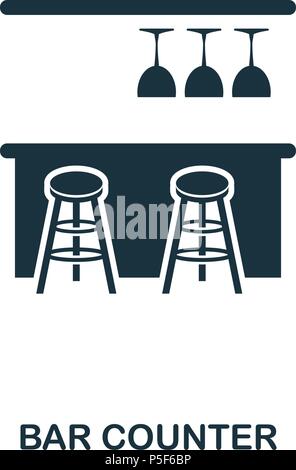 Bar Counter icon. Line style icon design. UI. Illustration of bar counter icon. Pictogram isolated on white. Ready to use in web design, apps, software, print. Stock Vector