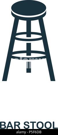 Bar Stool icon. Line style icon design. UI. Illustration of bar stool icon. Pictogram isolated on white. Ready to use in web design, apps, software, print. Stock Vector
