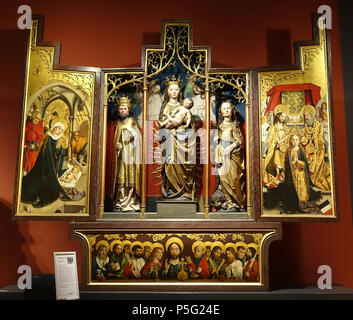 N/A. English: Exhibit in the Hessisches Landesmuseum Darmstadt - Darmstadt, Germany. 19 October 2016, 09:34:25. Daderot 88 Altar - Hessisches Landesmuseum Darmstadt - Darmstadt, Germany - DSC01318 Stock Photo
