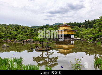 The Golden Pavilion at Kinkakuji Temple in Kyoto, Japan, Asia Stock Photo