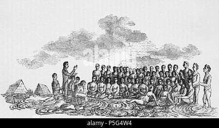 N/A. English: 'A Missionary Preaching to Natives, on the lava at Kokukano, Hawaii.' Engraved by S. S. Jocelyn after a sketch by William Ellis. between circa 1822 and circa 1823.   William Ellis  (1794–1872)      Alternative names W. Ellis; Reverend William Ellis; Rev. William Ellis  Description British missionary, writer and photographer  Date of birth/death 29 August 1794 9 June 1872  Location of birth/death London London  Work period 1816-1872  Work location Society Islands, Hawaiian Islands, Madagascar, Great Britain  Authority control  : Q719525 VIAF:9930620 ISNI:0000 0001 0777 0516 ULAN:5 Stock Photo
