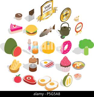 Sip icons set, isometric style Stock Vector