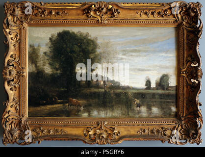 Italiano: Stagno a Ville-d'Avray English: Pond in Ville-d'Avray  between 1868 and 1870. N/A 264 Camille corot, stagno a ville-d'avray, 1868-70 ca Stock Photo