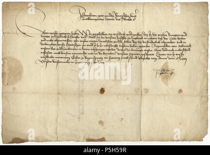 N/A. Slovenšina: Cesar Friderik III. ukazuje porušiti hiše v ljubljanskem predmestju. 5 July 1471. Cesar Friderik III. 9 035 01 1471 julij 5 Stock Photo