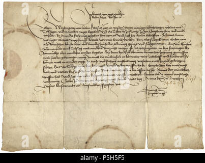 N/A. Slovenšina: Cesar Friderik III. ukinja azil za zloince v cerkvah. 17 June 1482. Cesar Friderik III. 9 041 01 1482 junij 17 Stock Photo