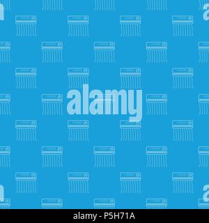Wall heater pattern vector seamless blue Stock Vector