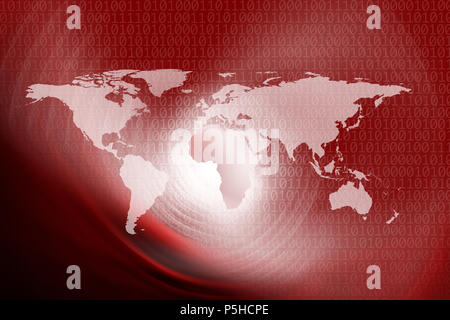 global communication image of abstract lights and world map manipulation. NASA world map image layered and used; www.nasa.gov , https://www.flickr.com Stock Photo