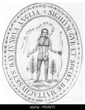 18 1629 seal Massachusetts Bay Colony MassachusettsArchives Stock Photo