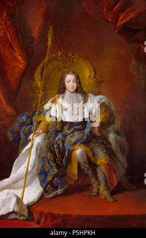 . English: Portrait of Louis XV of France as a child, standing full ...