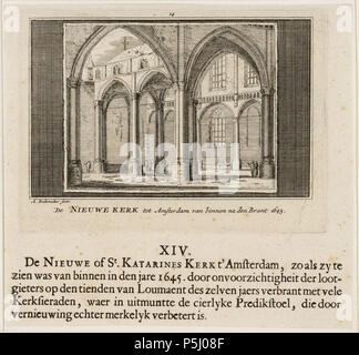 N/A. Nederlands: Beschrijving De Nieuwe Kerk tot Amsterdam van binnen na den Brant 1645 Interieur van de Nieuwe Kerk na de brand van 1645. Techniek: ets en boekdruk. Documenttype prent Vervaardiger Rademaker, Abraham (1675-1735) Collectie Collectie Stadsarchief Amsterdam: tekeningen en prenten Datering 1645 Geografische naam Dam Gebouw Nieuwe Kerk Inventarissen http://archief.amsterdam/archief/10097/010097002471 Afbeeldingsbestand 010097002471 . 1645. Rademaker, Abraham (1675-1735) 54 Abraham Rademaker, Afb 010097002471 Stock Photo