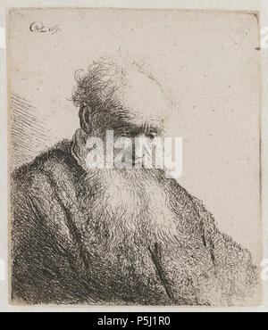 An Old Man with a Beard 1630 by Rembrandt Stock Photo - Alamy
