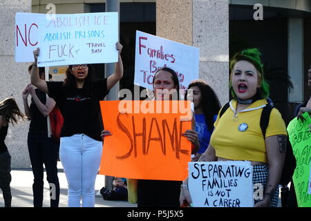 Abolish ICE Rally and March! Los Angeles 2018 Stock Photo