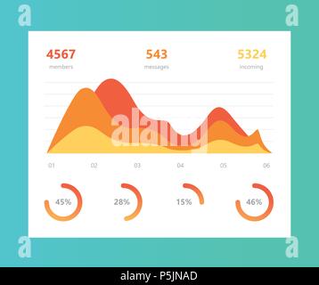 Vector info graphic illustration. Information Graphic Chart in modern flat style Stock Vector