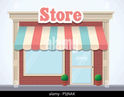 Store Flat Icon Stock Vector