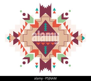 Aztec print vector pattern background Stock Vector